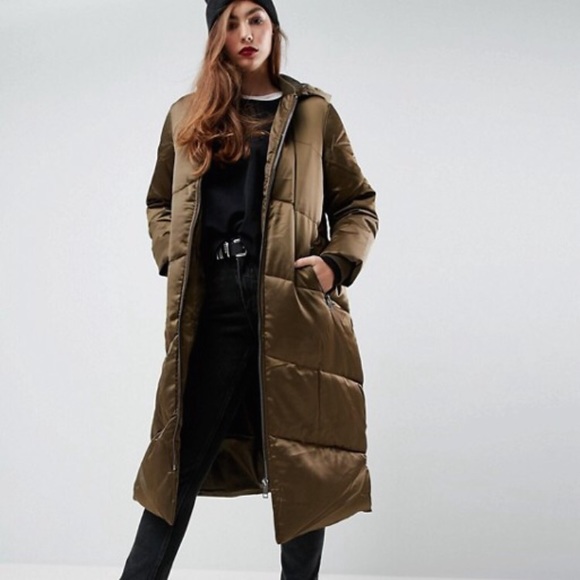 longline puffer jacket asos